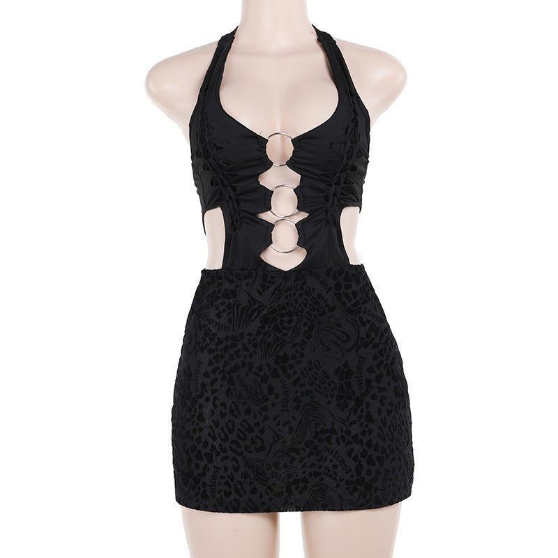 Halter Hollow Sheath Dress