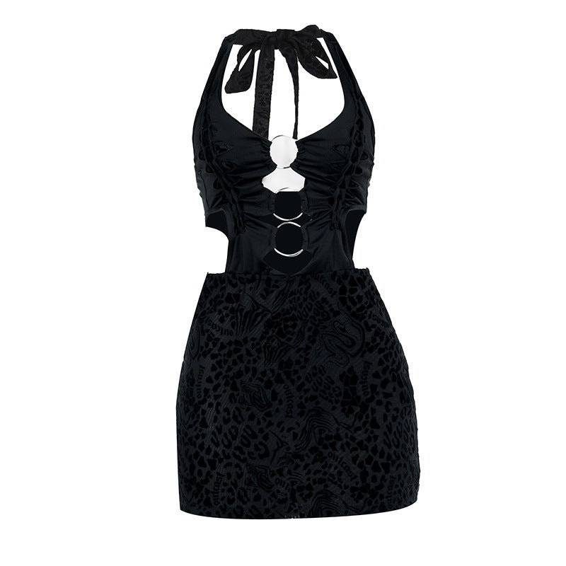 Halter Hollow Sheath Dress