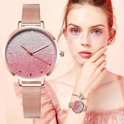 Starry Quartz Mesh Watch